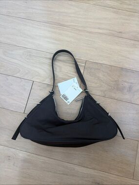 Black Women’s Shoulder Bag - silver hardware
